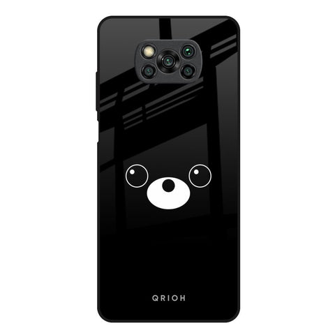 Cute Bear Poco X3 Glass Back Cover Online