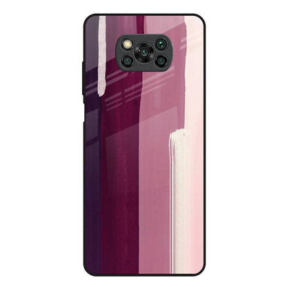 Brush Stroke Art Poco X3 Glass Back Cover Online