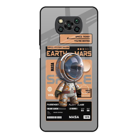 Space Ticket Poco X3 Glass Back Cover Online