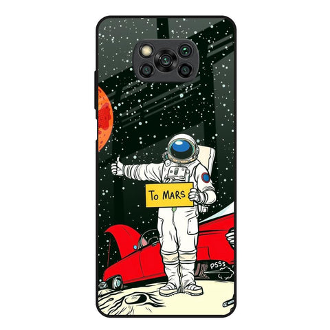 Astronaut on Mars Poco X3 Glass Back Cover Online