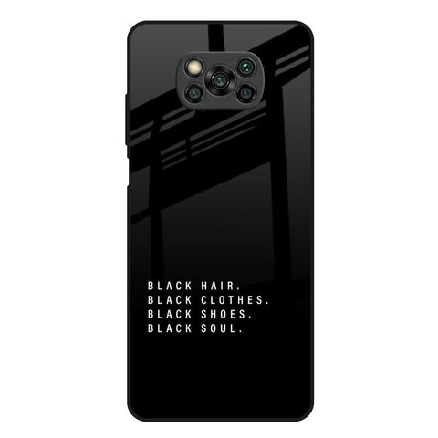 Black Soul Poco X3 Glass Back Cover Online