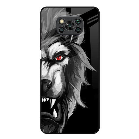 Wild Lion Poco X3 Glass Back Cover Online