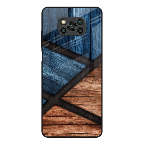 Wooden Tiles Poco X3 Glass Back Cover Online