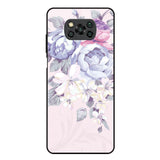 Elegant Floral Poco X3 Glass Back Cover Online