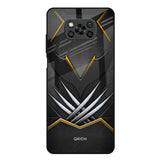 Black Warrior Poco X3 Glass Back Cover Online