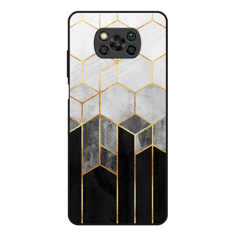 Tricolor Pattern Poco X3 Glass Back Cover Online