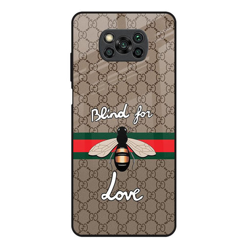 Blind For Love Poco X3 Glass Back Cover Online
