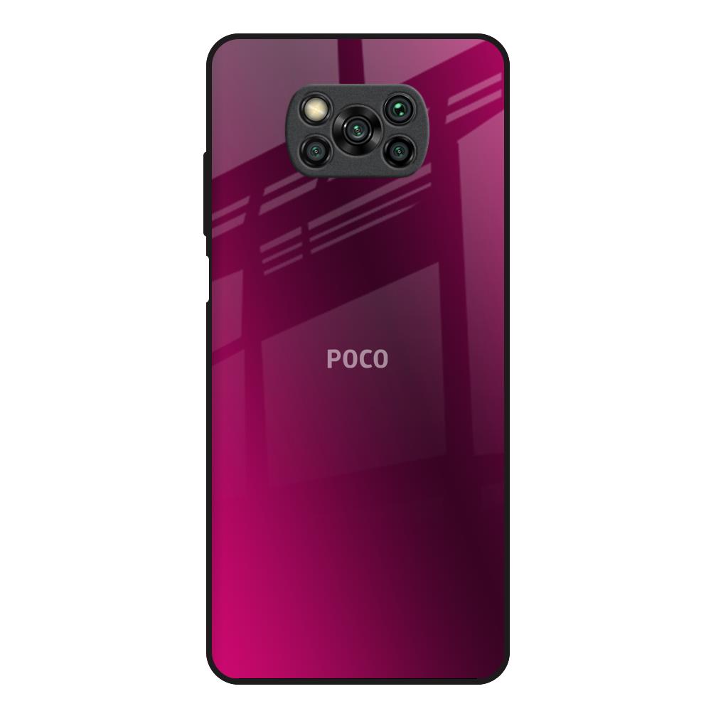 Pink Burst Poco X3 Glass Back Cover Online