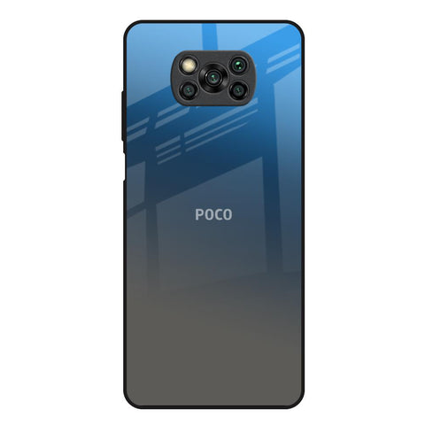 Blue Grey Ombre Poco X3 Glass Back Cover Online