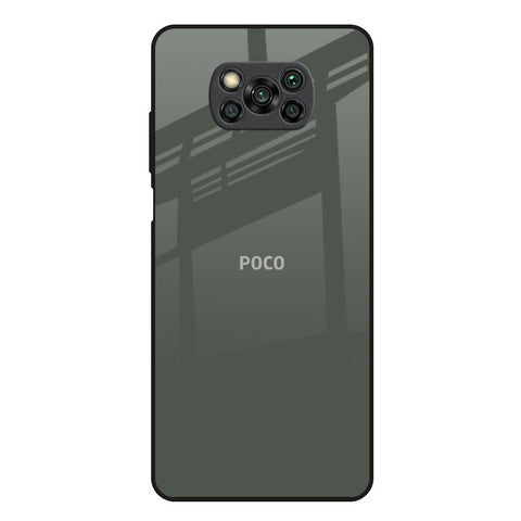 Charcoal Poco X3 Glass Back Cover Online