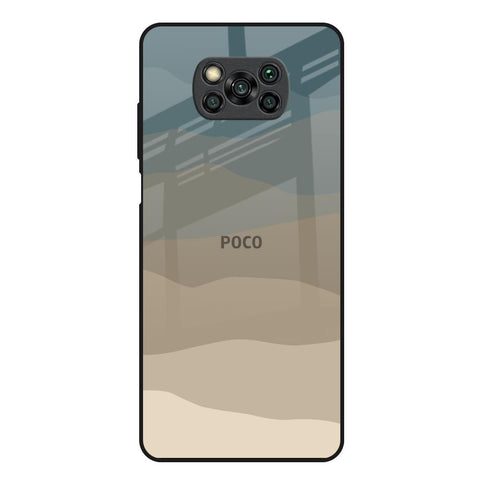 Abstract Mountain Pattern Poco X3 Glass Back Cover Online