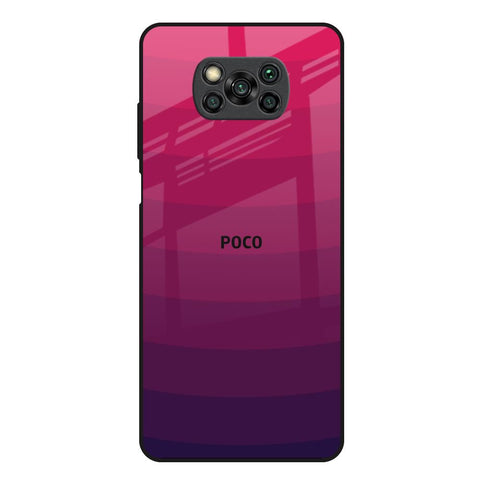 Wavy Pink Pattern Poco X3 Glass Back Cover Online