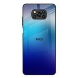 Blue Rhombus Pattern Poco X3 Glass Back Cover Online