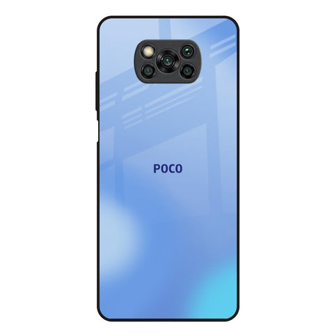 Vibrant Blue Texture Poco X3 Glass Back Cover Online