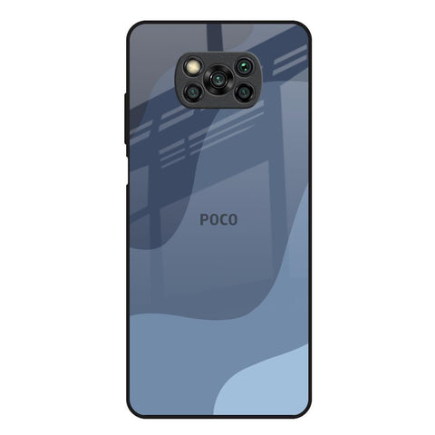 Navy Blue Ombre Poco X3 Glass Back Cover Online