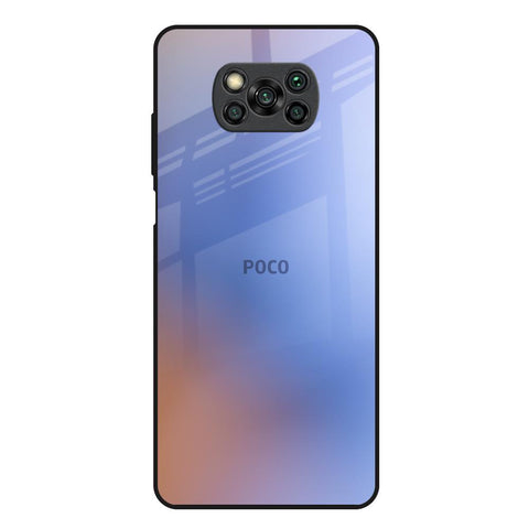 Blue Aura Poco X3 Glass Back Cover Online