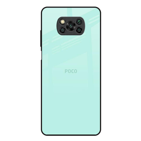 Teal Poco X3 Glass Back Cover Online