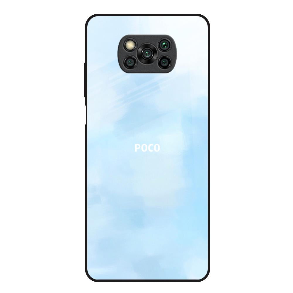 Bright Sky Poco X3 Glass Back Cover Online
