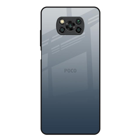 Smokey Grey Color Poco X3 Glass Back Cover Online
