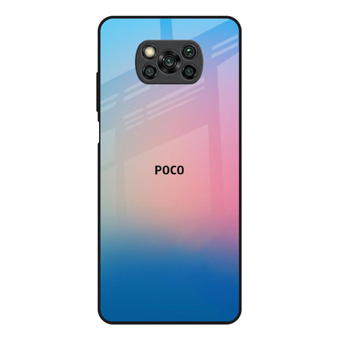 Blue & Pink Ombre Poco X3 Glass Back Cover Online