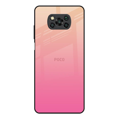 Pastel Pink Gradient Poco X3 Glass Back Cover Online