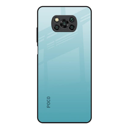 Arctic Blue Poco X3 Glass Back Cover Online