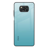 Arctic Blue Poco X3 Glass Back Cover Online