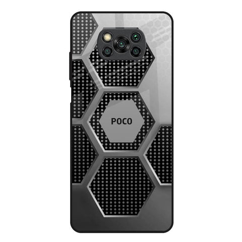 Hexagon Style Poco X3 Glass Back Cover Online