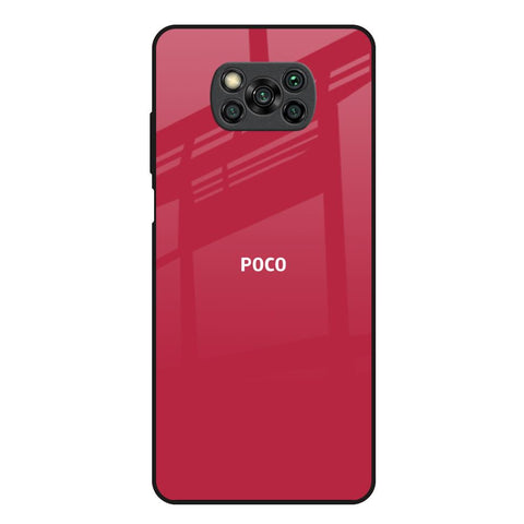 Solo Maroon Poco X3 Glass Back Cover Online