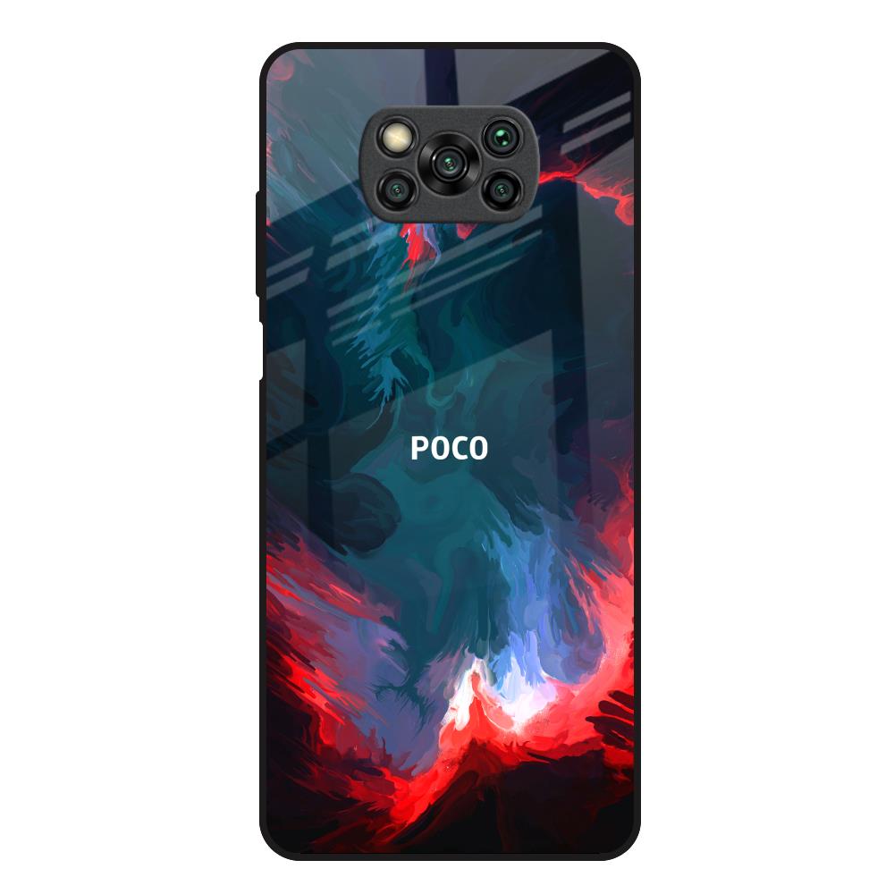 Brush Art Poco X3 Glass Back Cover Online
