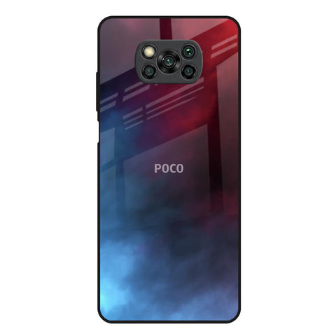 Smokey Watercolor Poco X3 Glass Back Cover Online