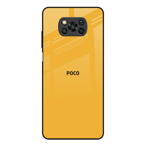 Fluorescent Yellow Poco X3 Glass Back Cover Online