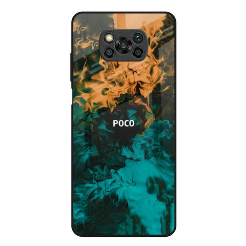 Watercolor Wave Poco X3 Glass Back Cover Online