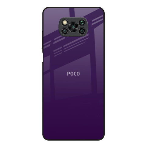 Dark Purple Poco X3 Glass Back Cover Online
