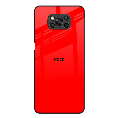 Blood Red Poco X3 Glass Back Cover Online
