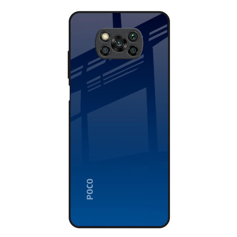 Very Blue Poco X3 Glass Back Cover Online