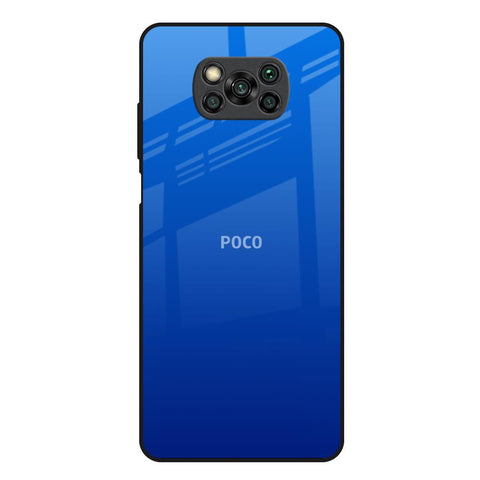 Egyptian Blue Poco X3 Glass Back Cover Online