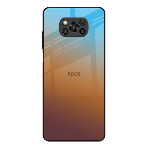 Rich Brown Poco X3 Glass Back Cover Online