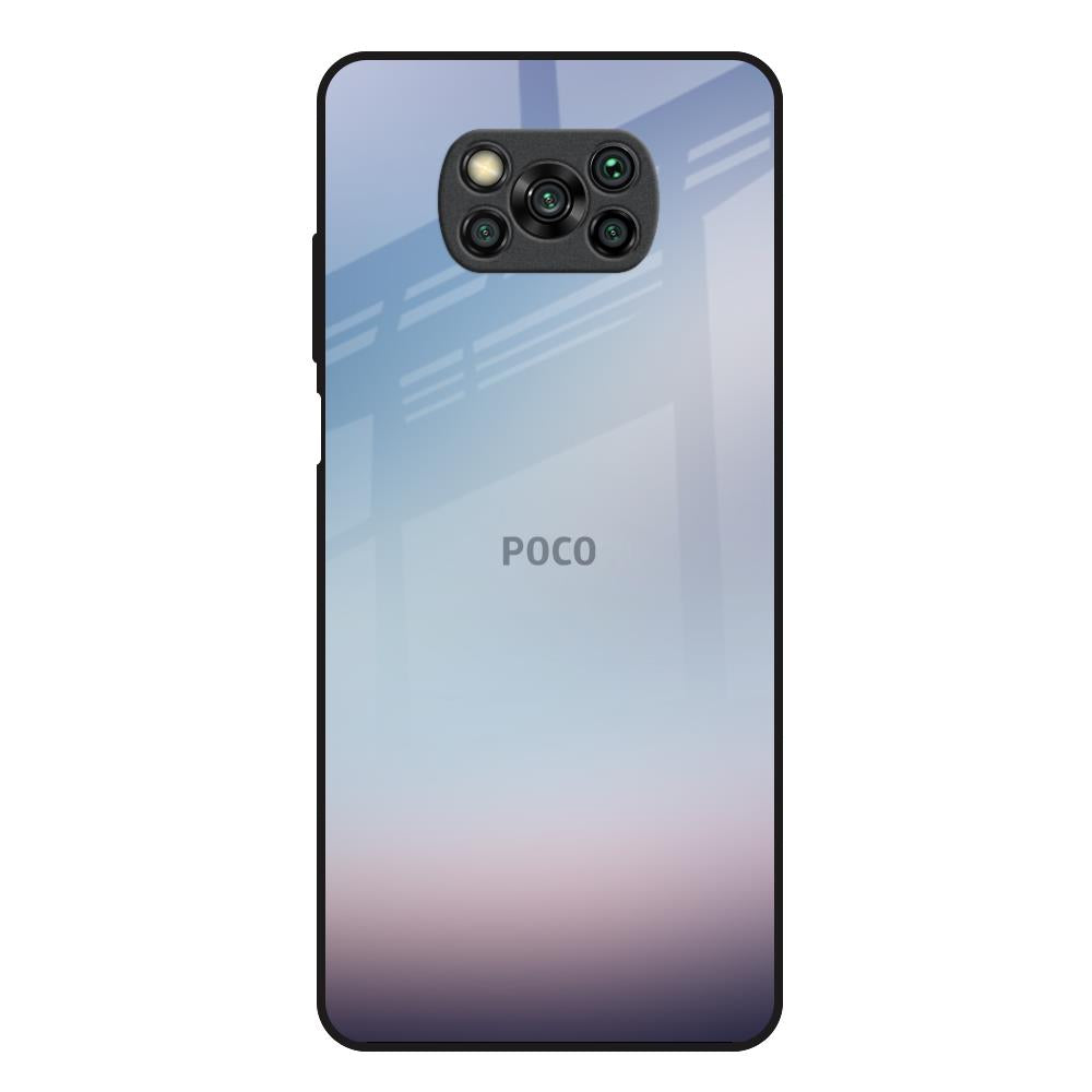Light Sky Texture Poco X3 Glass Back Cover Online
