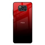 Maroon Faded Poco X3 Glass Back Cover Online