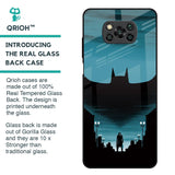 Cyan Bat Glass Case for Poco X3