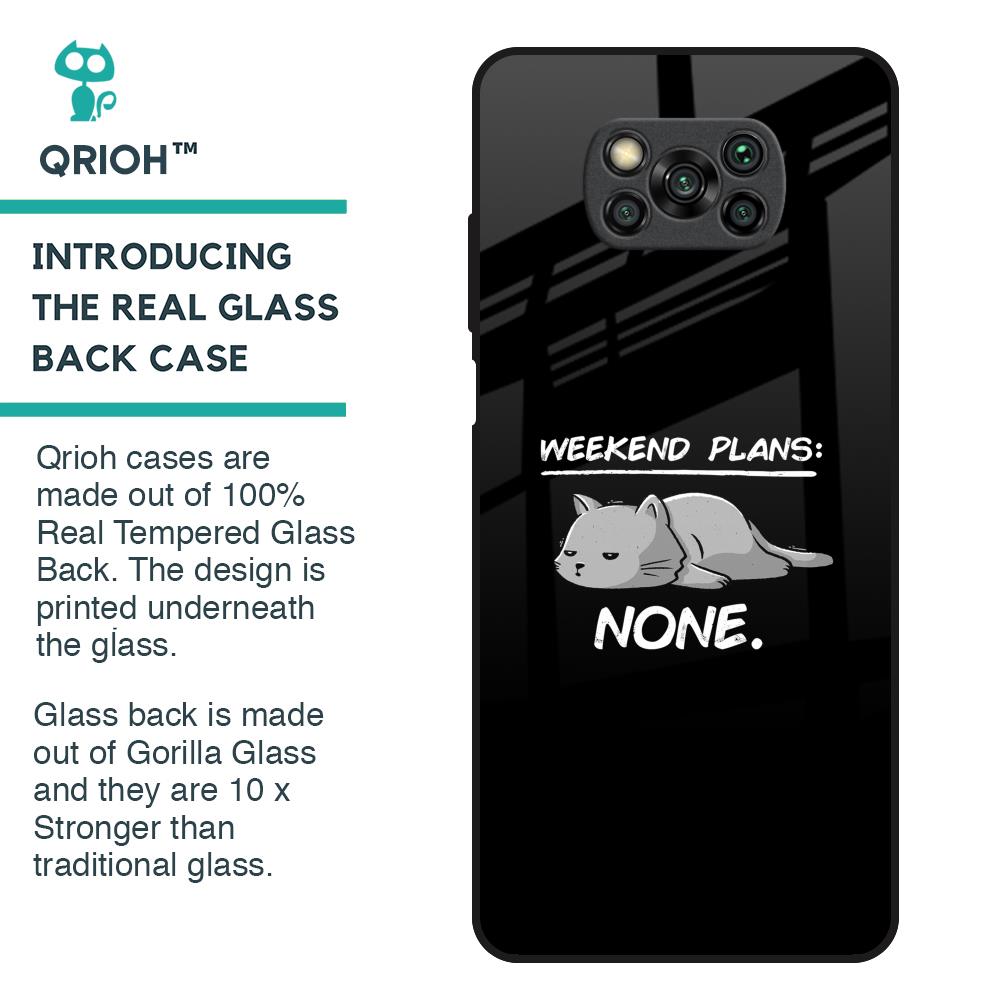 Weekend Plans Glass Case for Poco X3