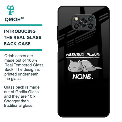 Weekend Plans Glass Case for Poco X3