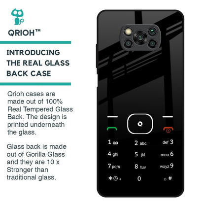 Classic Keypad Pattern Glass Case for Poco X3