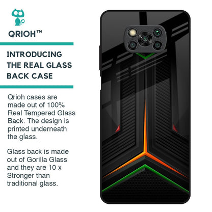 Modern Ultra Chevron Glass Case for Poco X3