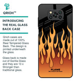 Fire Flame Glass Case for Poco X3