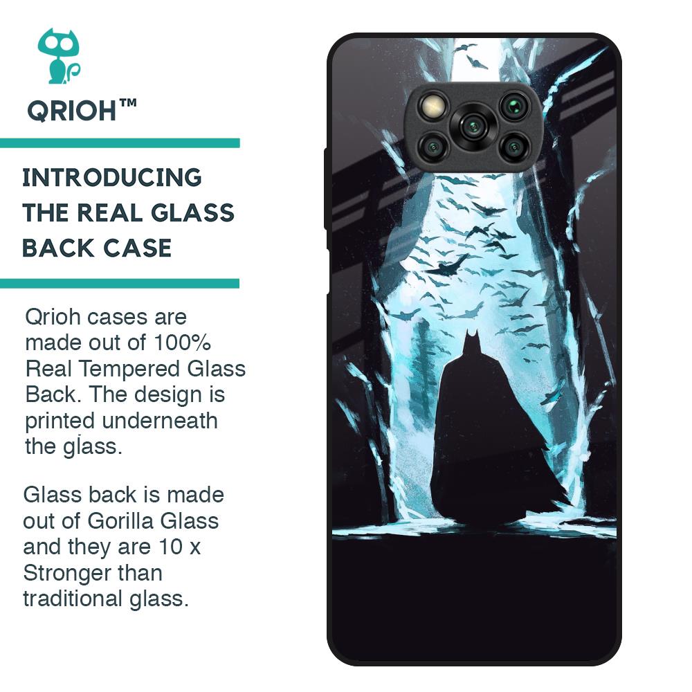 Dark Man In Cave Glass Case for Poco X3
