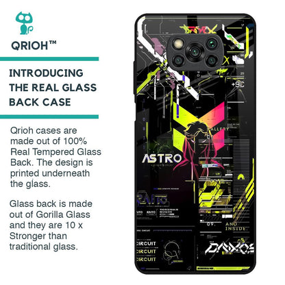 Astro Glitch Glass Case for Poco X3