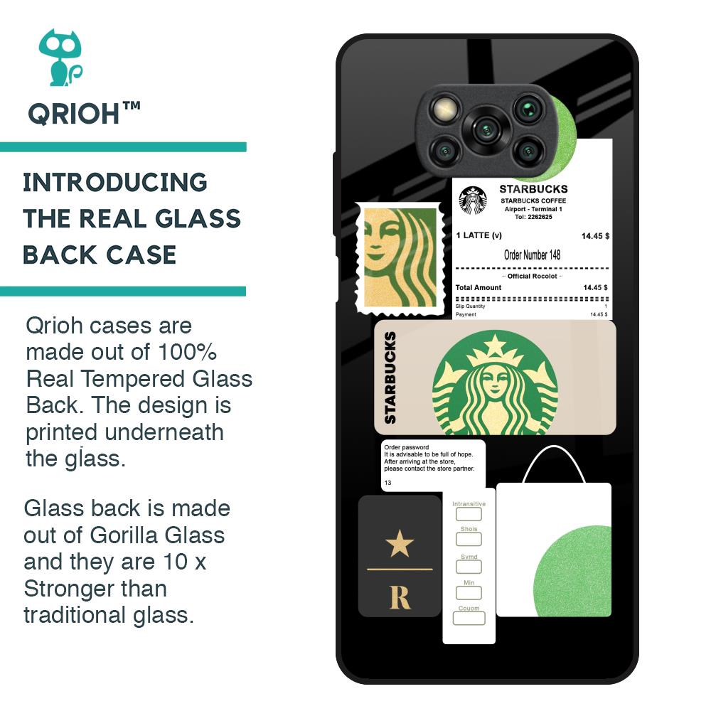 Coffee Latte Glass Case for Poco X3