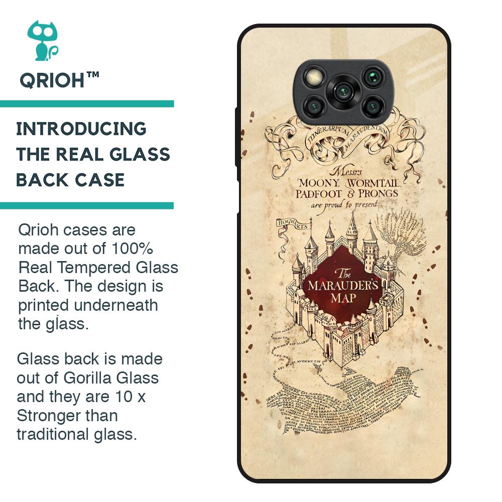 Magical Map Glass Case for Poco X3